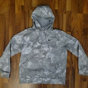 Nike Therma-FIT Hoodie in Gray and White